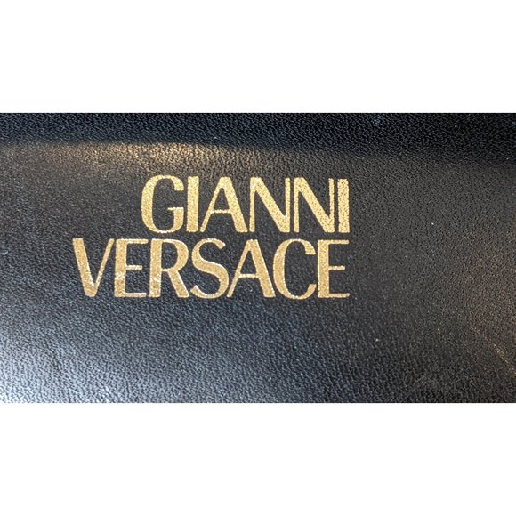 🎈2X HOST PICK 🎈Versace Couture Sunburst Medallion Black Leather Zip Bag - Picture 5 of 14